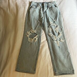 Blue Savy straight leg ripped jeans